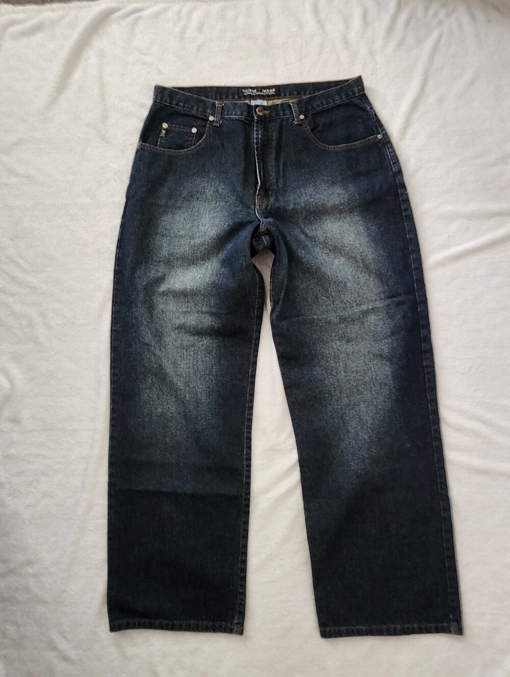 GUESS Jeans Y2K Men's Size 36 Straight Leg Relaxed Fit Medium Blue Fade